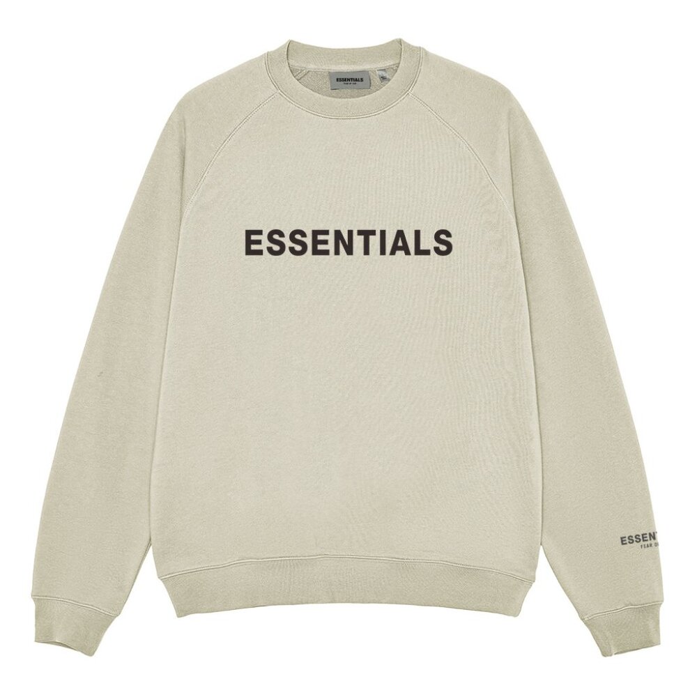 Fear of God Essentials Silicone Letter Crew Neck Pullover Sweatshirt